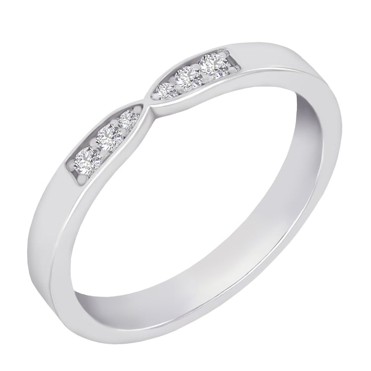 Platinový eternity prsteň s diamantmi