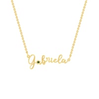 Zlatý náhrdelník s menom a drahokamom Julieta