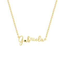 Zlatý náhrdelník s menom a drahokamom Julieta