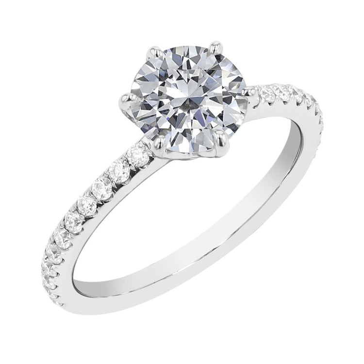 Zásnubný prsteň s moissanitmi Wasim