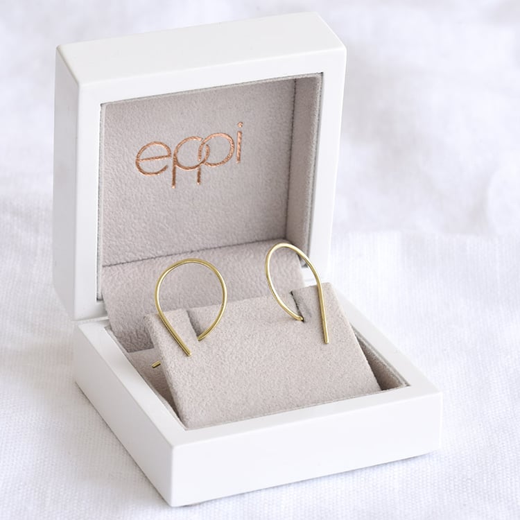 náušnice netradičného dizajnu zo žltého zlata 84434