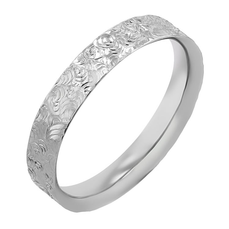 Svadobné obrúčky s ručne rytým povrchom Abbey 116956